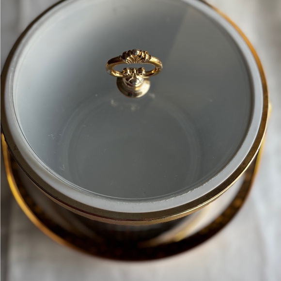 Elegant Black & Gold Ice Bucket Mad Men Style Barware Mid Century Bar MCM Gift - Picture 2 of 15